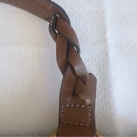 TIGNANELLO Green Leather Small Purse Braided Handles 12 x 8 x 4 Classy Soft - Picture 4 of 7